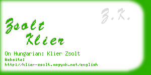 zsolt klier business card